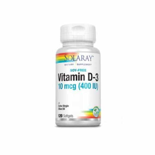 Vitamina D 400IU Solaray 120 pérolas